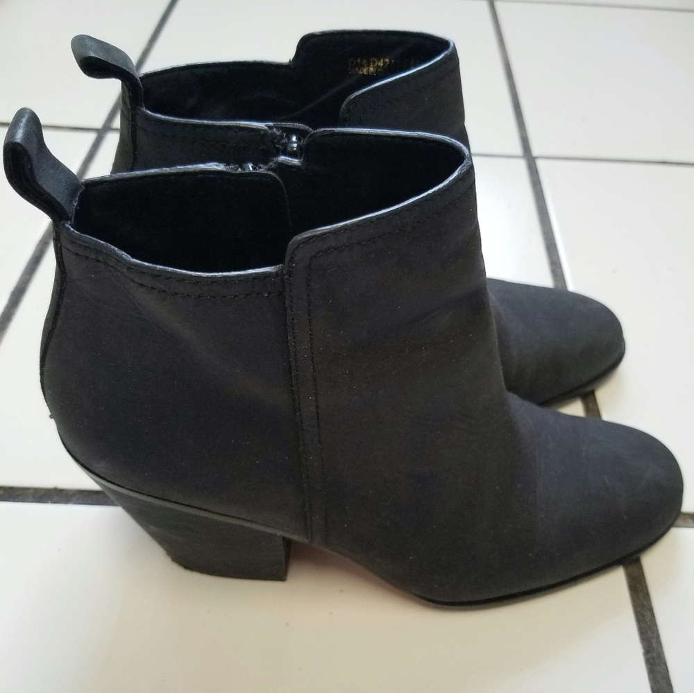 Cole Haan Grand OS Matte Leather Ankle High Heeled Boots